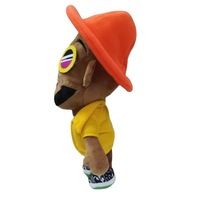 Boneka Manusia Afrika Kulit Hitam Desain Pribadi OEM Uyeah, Boneka Plush Kustom Isi Kapas, Mainan Figur Lucu Kartun, Hadiah dengan Topi