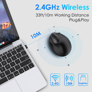 2.4G Không Dây Sạc Dọc 3D Ergonomic Chuột Quang Học Lithium Nạp Tiền Đứng Thẳng Đứng Thiết Kế Tay Phải Lớn Chuột Quang Học - Product Image 2