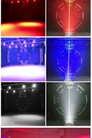 Lumière de scène à tête mobile RGB à 7 LED, contrôle DMX avec activation sonore, luminosité élevée, fixation motorisée pour DJ, discothèque, KTV, bar, fêtes