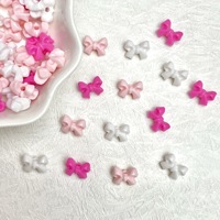 Perles en acrylique couleur unie 10 mm, motif chat mignon et petit nœud, pour breloques de téléphone DIY et accessoires de bracelet