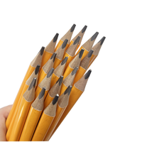 Crayons triangulaires géants en bois rouge HB, 7,5 pouces, corps jaune, emballage en vrac, certifiés EN71 ISO, pour étudiants et fournitures de bureau
