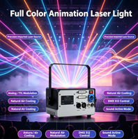 Luz Láser con Control DMX Bluetooth de 8w, Luz Láser RGB de Animación, Haz de Luz 3D para DJ, Discoteca, Fiesta de Navidad, Boda, KTV, Club
