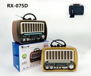 Stijlvolle Retro Multifunctionele Tf-Kaart/Usb-Radio, Draagbare Audio Retro Goedkope Geschenkradio Met Discolicht
