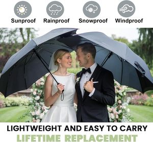 Paraguas <span class=keywords><strong>Plegable</strong></span> de Tres Secciones con Apertura/Cierre Automático Resistente al Viento <span class=keywords><strong>para</strong></span> Lluvia, Nieve y Viajes - Ligero y Duradero con Armazón de Fibra de Vidrio - Product Image 4