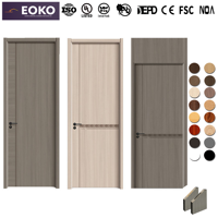 Porte d'entrée de suite d'hôtel en bois de noyer à prix de gros EOKO pour commande de projet en gros