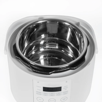 Cuisinière électrique à pression intelligente 14-en-1 en acier inoxydable avec double pot antiadhésif, écran LED, appareil de cuisine multifonction