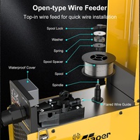 HAXIAOER 145A 110V Poste à souder 3-en-1 MIG/Lift TIG/Electrode avec technologie Synergy, onduleur portable, écran LCD - Nouveau