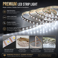 Bande lumineuse LED RGB HD107S 5V 144 LED/m, 5050 SMD RGB LED intégrée HD107S avec données et horloge (PCB blanc)