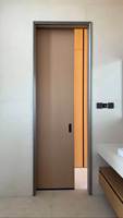 Système de glissière murale sans rail, design invisible, pour portes coulissantes en bois de grande taille, étanche, pour hôpitaux et hôtels