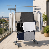 Séchoir à linge pliable robuste en acier inoxydable réglable pour extérieur, modèle Dreamland, le plus vendu