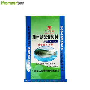 20kg Fish Food Bag Factory Direct Sale Animal Feed PP Woven Packaging Bags Plastic Custom