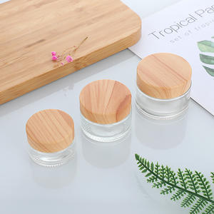 30g 50g 80g <span class=keywords><strong>petit</strong></span> pot de crème cosmétique en verre vide de luxe avec couvercle cuillère pour emballage de soins de la peau <span class=keywords><strong>beurre</strong></span> corporel baume pour le visage - Product Image 6