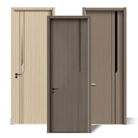 Portes de chambre à coucher en MDF insonorisées et imperméables au design moderne, porte en bois indestructible pour l'entrée principale de l'appartement