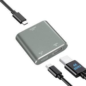 ตัวเมีย4K 60HZ USB C OUT TO Type C HDTV แปลงวิดีโอในอะแดปเตอร์กับ USC สายไฟสำหรับ AR แว่นตา <span class=keywords><strong>PS5</strong></span> rayneo - Product Image 1