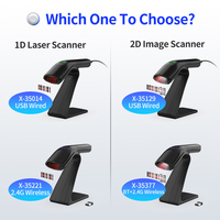 GTCODESTAR-Escáner de código de barras 2D de mano, lector de código de barras con cable 1D, escáner de código QR USB, inventario, escaneo de código de barras con soporte