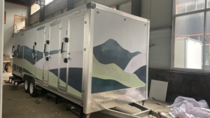 Recentemente europeo Sandbeach Mobile prefabbricato rimorchio da bagno portatile modulare servizi igienici mobili per campeggio partito fatto pannello Sandwich - Product Image 3