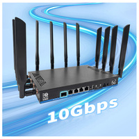 Venta caliente 5G SIM OpenWRT 2,5G WAN 4GE LAN Tri-Band WiFi 2,4G 5,8G 6,0 GHz 19000Mbps CPU 1,8 GHz Enterprise Router