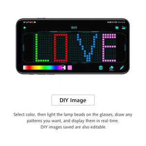 Gafas LED Luminosas Personalizables con Bluetooth, Gafas DIY con Mensajes, 22 Animaciones, 20 Imágenes, Modo Música, Gafas Brillantes para Fiestas - Product Image 3