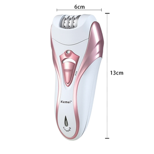 Kemei Km-3010 <span class=keywords><strong>Depiladora</strong></span> Eléctrica para Mujer 6000 RPM, Lima de Pies 3 en 1, Batería 450mAh, Carga USB, Caja de Regalo de Lujo, Venta al por Mayor - Product Image 2