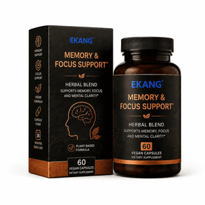 EKANG Private Label Memory & Focus Support Blend 60 Vegan Capsules Plant-Based Dietary Herbal <b>Supplement</b> - Product Image 1
