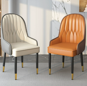 <span class=keywords><strong>Sedie</strong></span> da Pranzo in Pelle con Struttura in Metallo, Design Moderno per Casa <span class=keywords><strong>e</strong></span> Ristorante, Marca Tuochen - Product Image 1