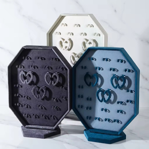 Customized Color <b>Jewellry</b> Store Display Earrings Hook Set Jewelry Stand Double-Sided Rotating Earring Rack Ring Necklace <b>Holder</b> - Product Image 2