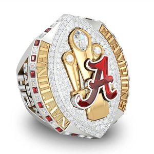 QIUZHEN NCAA American Football Kampioenenring Op Maat 1964-2020 Alabama Nationaal Crimson Red Legering Edelsteen Kampioenschap <span class=keywords><strong>Ring</strong></span> - Product Image 1