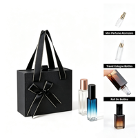 Boîte à tiroir personnalisée avec ruban en satin, boîte rigide pour flacon de parfum, cosmétiques, contenants de voyage, emballage cadeau pour mariage
