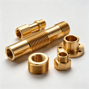Composants en laiton usinés CNC de haute précision, connecteur fileté en laiton sur mesure, arbre d'engrenage et raccord de tuyauterie pour équipement d'automatisation - Product Image 2