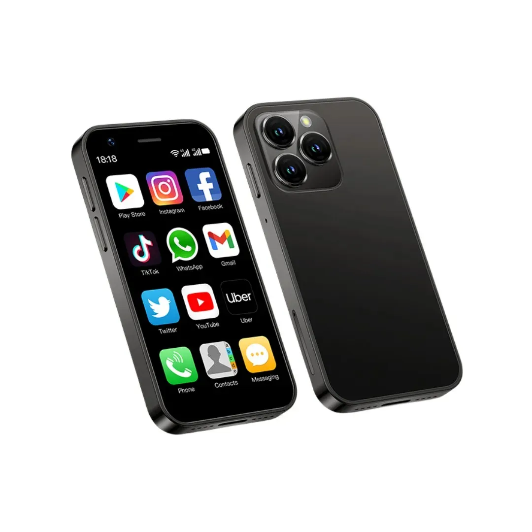 Mini Smart Phone 3Gb + 64Gb Android 10.0 Quad-Core 2000Mah Type C Dual Sim Standby 3.0 "4G Lte Kleine Telefoon