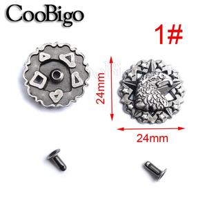 Đinh Tán Pewter Bộ/túi 100 Đinh Tán Đinh Tán Concho Thắt Lưng Túi Giày May Mặc Rock Punk Phụ Kiện Thủ Công Bằng Da Lá Chắn Hoa Đại Bàng - Product Image 3