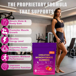 Gummies de créatine monohydrate les plus vendues, collagène, BCAA, acide hyaluronique, vitamines, suppléments énergétiques sans sucre pour nouveau-nés - Product Image 4