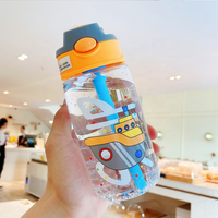 Enfants eau Sippy tasse dessin animé bébé alimentation s avec pailles bouteilles étanches en plein air Portable enfants