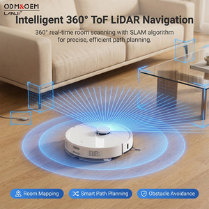 หุ่นยนต์อัจฉริยะ RC600ถังเก็บน้ำอัตโนมัติ, หุ่นยนต์อัจฉริยะหุ่นยนต์ดูดฝุ่นถูพื้นในโรงแรมแบบเปียก - Product Image 3