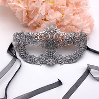 Masque de mascarade pour femmes, masque en dentelle noire pour bal masqué, fête d'Halloween
