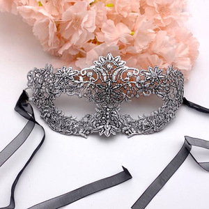 가장 무도회 용 여성용 가장 무도회 마스크 블랙 레이스 마스크, 할로윈 파티 - Product Image 5