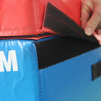 Juego de 3 Tamaños de Cajas Pliométricas de PVC Suave, Alta Densidad, Anticolisión, Absorción de Impactos, Ecológicas, Altura Ajustable, para Gimnasio