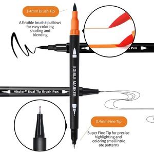 Marcadores de <span class=keywords><strong>Tinta</strong></span> <span class=keywords><strong>Comestible</strong></span> para Decoración de Pasteles, 14 Colores, para Decorar Postres, Pasteles, Macarons y Repostería - Product Image 4
