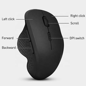 Ameili aml7008 Chất lượng cao 2.4G BT chế độ kép Ergonomic thiết kế theo chiều dọc quang học theo dõi LED USB giao diện không dây chuột máy tính xách tay - Product Image 5