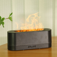 Nouvel Arrivage Mini Diffuseur d'Arômes Ultrasonique Silencieux 60ml, Design Flamme Longue, Alimentation USB, Humidificateur Carré de Bureau à Brume Fine