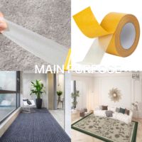 Adhésif acrylique renforcé de bande de couture de tapis double face jaune résistant de Offre Spéciale pour les planchers en bois dur pour le masquage