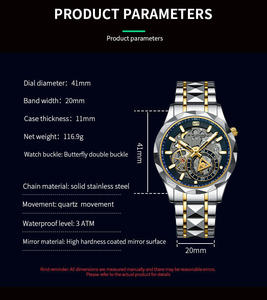 Reloj Deportivo de Lujo VAVA VOOM 2734 para Hombre, Movimiento de Cuarzo, Correa de Acero Inoxidable, Cristal, Resistente al Agua, Cronógrafo, Ligero - Product Image 6