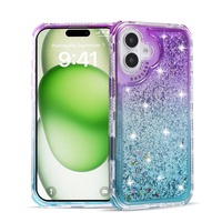 Coque Arrière Hybride de Luxe à Paillettes Dynamiques Effet Sable Mouvant pour iPhone 18 17 16 15 14 13 12 11 Pro Max Pro 7 8 Plus XR SE – Housse Robuste