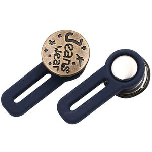 Boutons d'extension rétractables classiques en laiton élastique de 17 mm pour jeans, plusieurs couleurs - Product Image 6