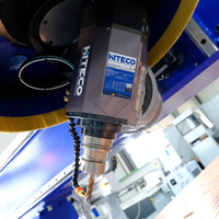 Routeur CNC 5 axes simultanés haut de gamme certifié CE Hiteco 13,5 kW avec broche ATC, structure portique robuste et fonction RTCP
