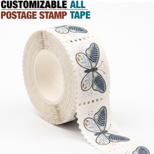 Cinta Adhesiva Decorativa Washi con Estampado CMYK, Perforada y con Bordes Troquelados Personalizados, Reposicionable para Diarios, Álbumes <span class=keywords><strong>de</strong></span> Recortes y Manualidades en Papel - Product Image 1
