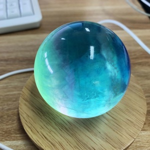 Esfera <span class=keywords><strong>de</strong></span> Cristal <span class=keywords><strong>de</strong></span> Cuarzo Transparente, Fluorita, Cristal Curativo, Esfera <span class=keywords><strong>de</strong></span> <span class=keywords><strong>Feng</strong></span> <span class=keywords><strong>Shui</strong></span> Azul Natural, Decoración, Venta al Por Mayor, CN;JIA - Product Image 5