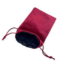 Vente en gros OEM velours doux bijoux emballage cosmétique pochette sac Mobile Power lunettes de stockage cordon sac avec satin doublé