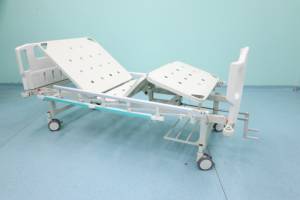 Медицинская кровать из нержавеющей стали с регулировкой, 2 рукоятки, многофункциональная, ручная, для больниц - Product Image 5