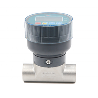Débitmètre à turbine DN15 à prix d'usine, sortie RS485/4-20mA/impulsions, capteur de débitmètre en acier inoxydable/PVC OEM pour liquides 10-150LPM